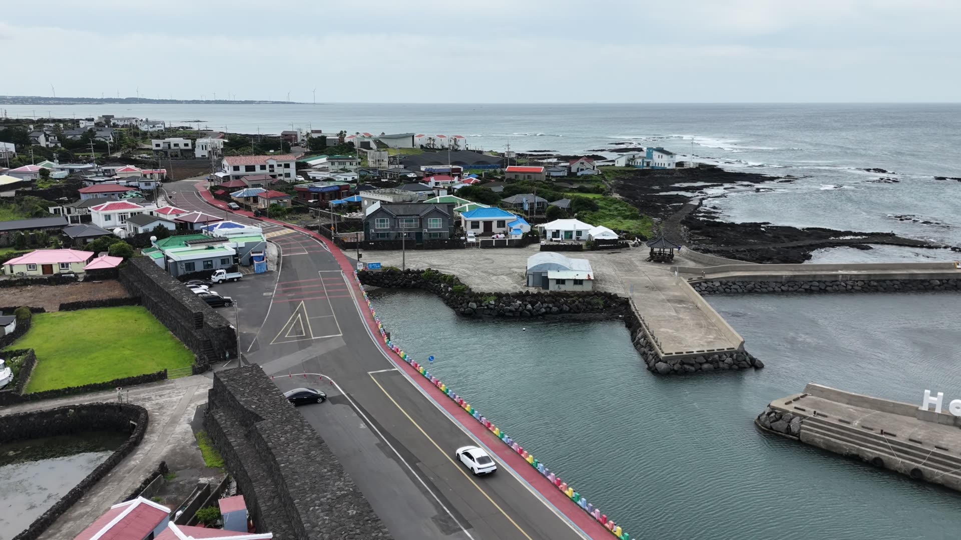 济州海岸航拍风景